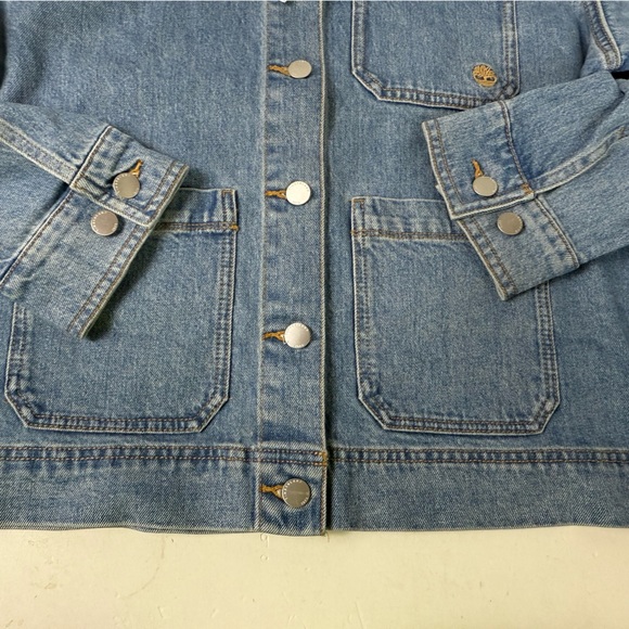 Timberland Women’s Kempshire Stretch Denim Chore Cotton Blend Jacket New NWT - Picture 7 of 8